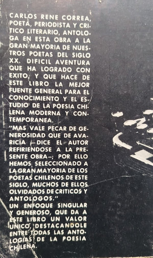 Poetas Chilenos del Siglo XX , La antología mas completa de nuestra poesía actual Tomo 1