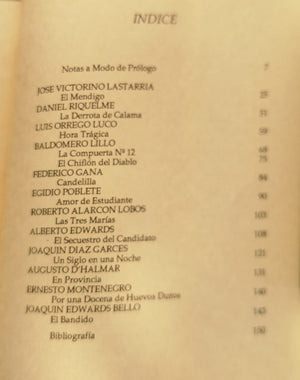 Antología del Cuento Chileno Cuentos y autores en fotografías adjunta