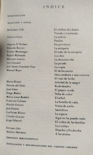 Antología del Cuento Chileno