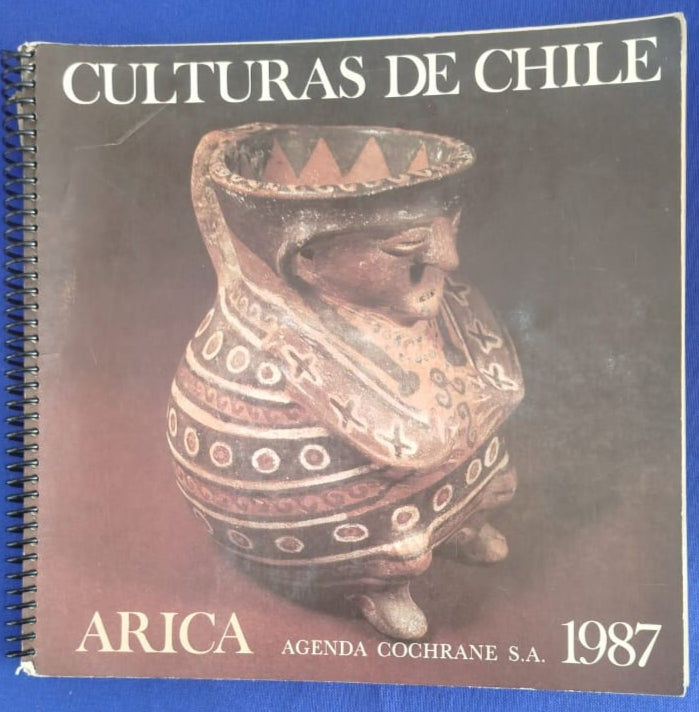 Agendas Cochrane 1987 , Culturas de Chile Arica. muchas fotografías arqueología