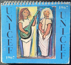 Agendas Cochrane 1967 . UNICEF , tarjetas de navidad de diferentes países
