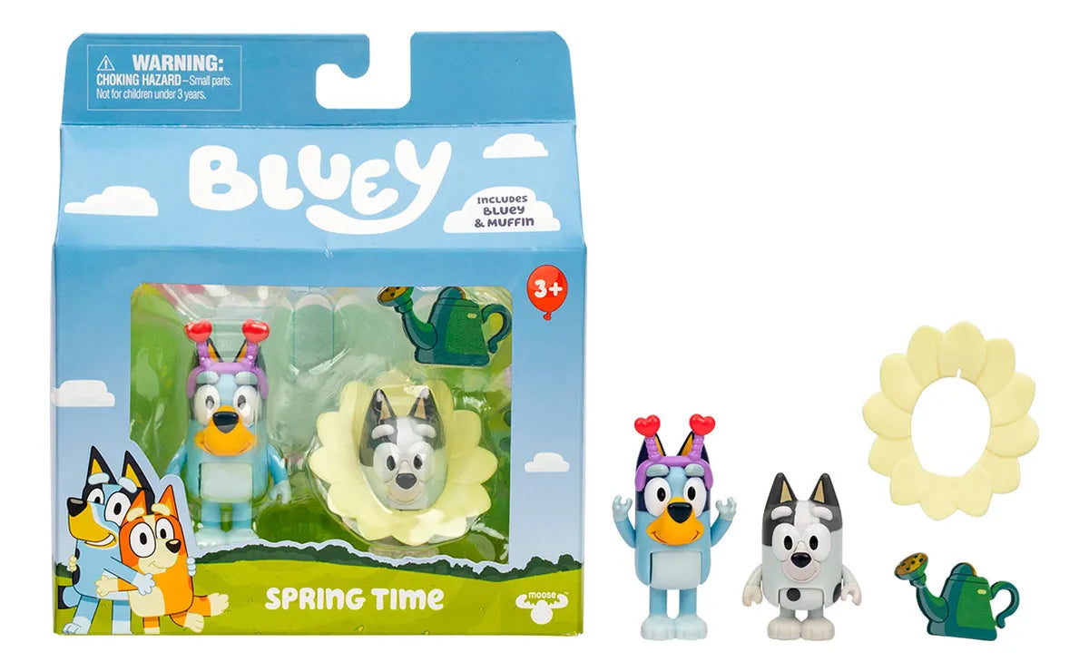 Figuras Bluey tiempo de primavera 2 figuras – Libroslabraña